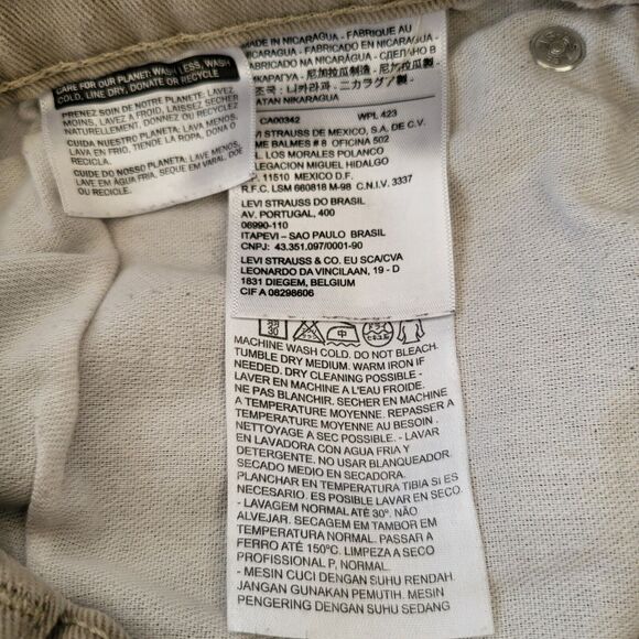 Levis 511 Jeans Mens 36x32 (Fits 36x31) Slim Fit Straight Leg Green Stretch - Picture 4 of 9